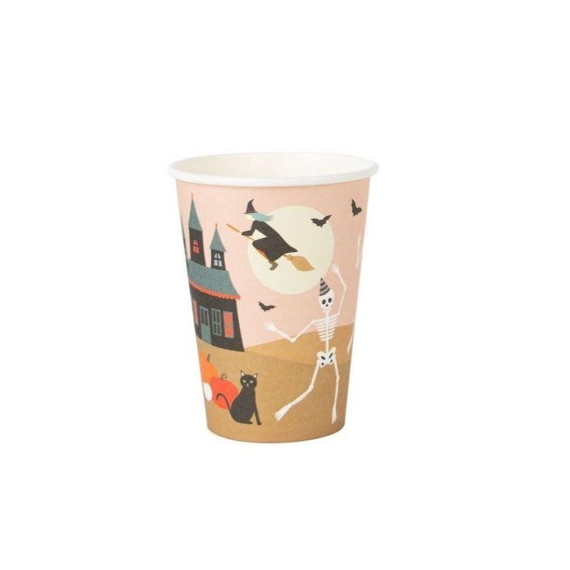 Set de 8 vasos de papel Halloween - manodesantaoficial