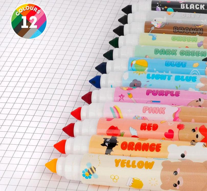 Set Rotuladores lavables 12 colores LEGAMI - manodesantaoficial