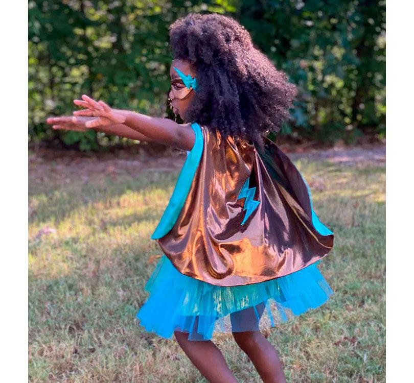 Súper duper tutu capa y máscara Teal - manodesantaoficial
