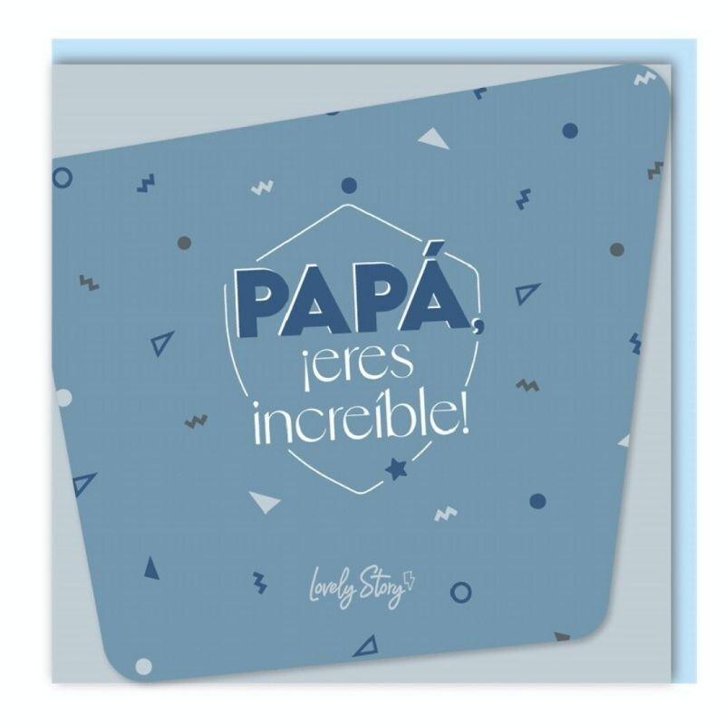 Tarjeta de felicitación papá eres increíble - manodesantaoficial
