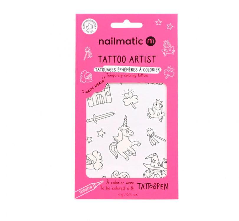 Tatuajes para colorear Magic World - manodesantaoficial
