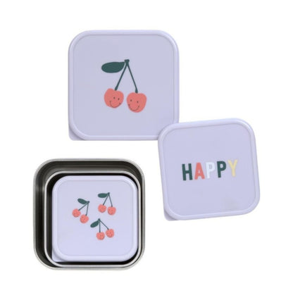 Este set de 3 cajitas de almuerzo de la colección Cherry&nbsp;de LÄSSIG es ideal para familias que buscan combinar diseño, funcionalidad y materiales seguros. Perfectas para niños a partir de 3 años