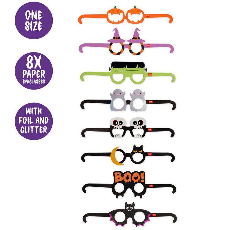 8 Gafas de papel halloween - manodesantaoficial