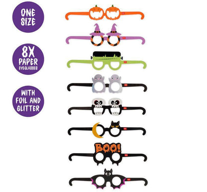 8 Gafas de papel halloween - manodesantaoficial