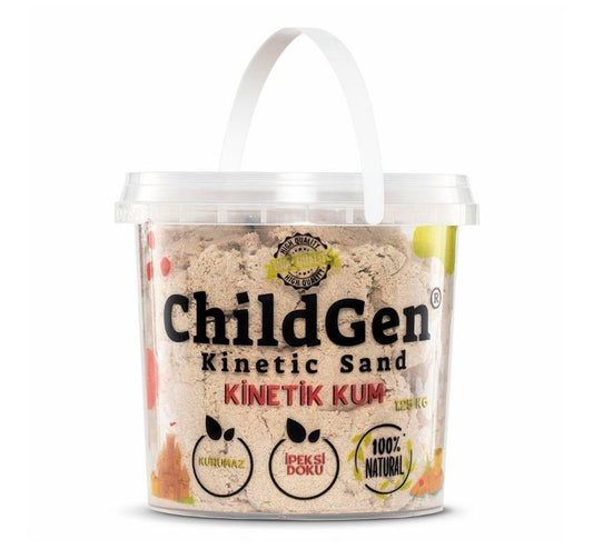 100% NATURAL CON ARENA CINÉTICA INFANTIL: Fabricada con 99% arena de sílice natural y 1% polímero natural, esta arena se produce con materiales 100% naturales y se puede utilizar con tranquilidad gracias a sus propiedades antibacterianas. CHILD GEN 1 KILO