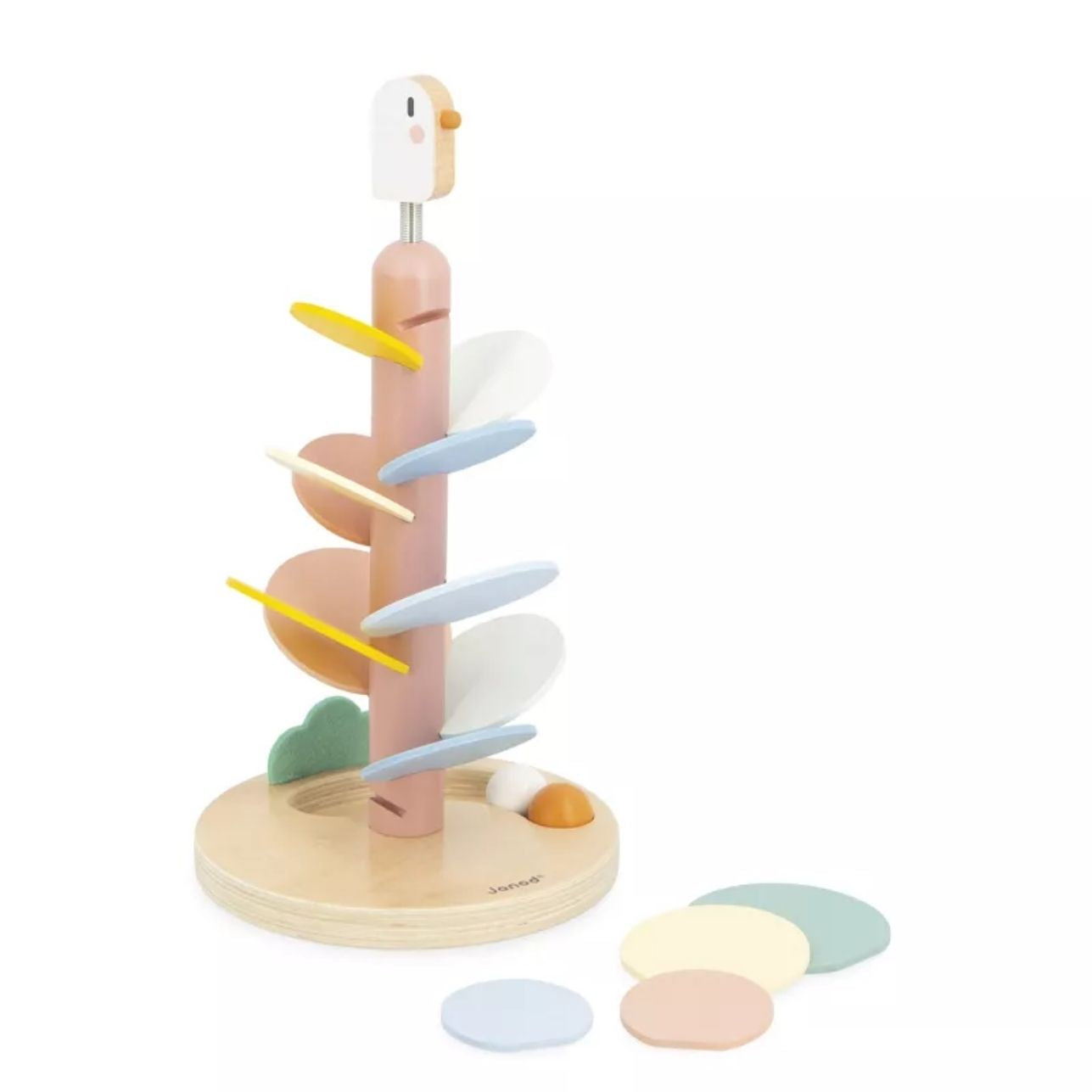 🌳 Árbol Musical Circuito de Pájaro – Juguete Sensorial de Madera

Construcción 2 en 1: primero se monta, luego se convierte en un circuito musical

Incluye 14 hojas de colores y 2 bolas de madera

Cada hoja emite un sonido suave y diferente al paso de la bola

Pajarito decorativo en la cima que se balancea con un muelle

Favorece la coordinación, la motricidad y la percepción sonora

Fabricado en madera certificada FSC™