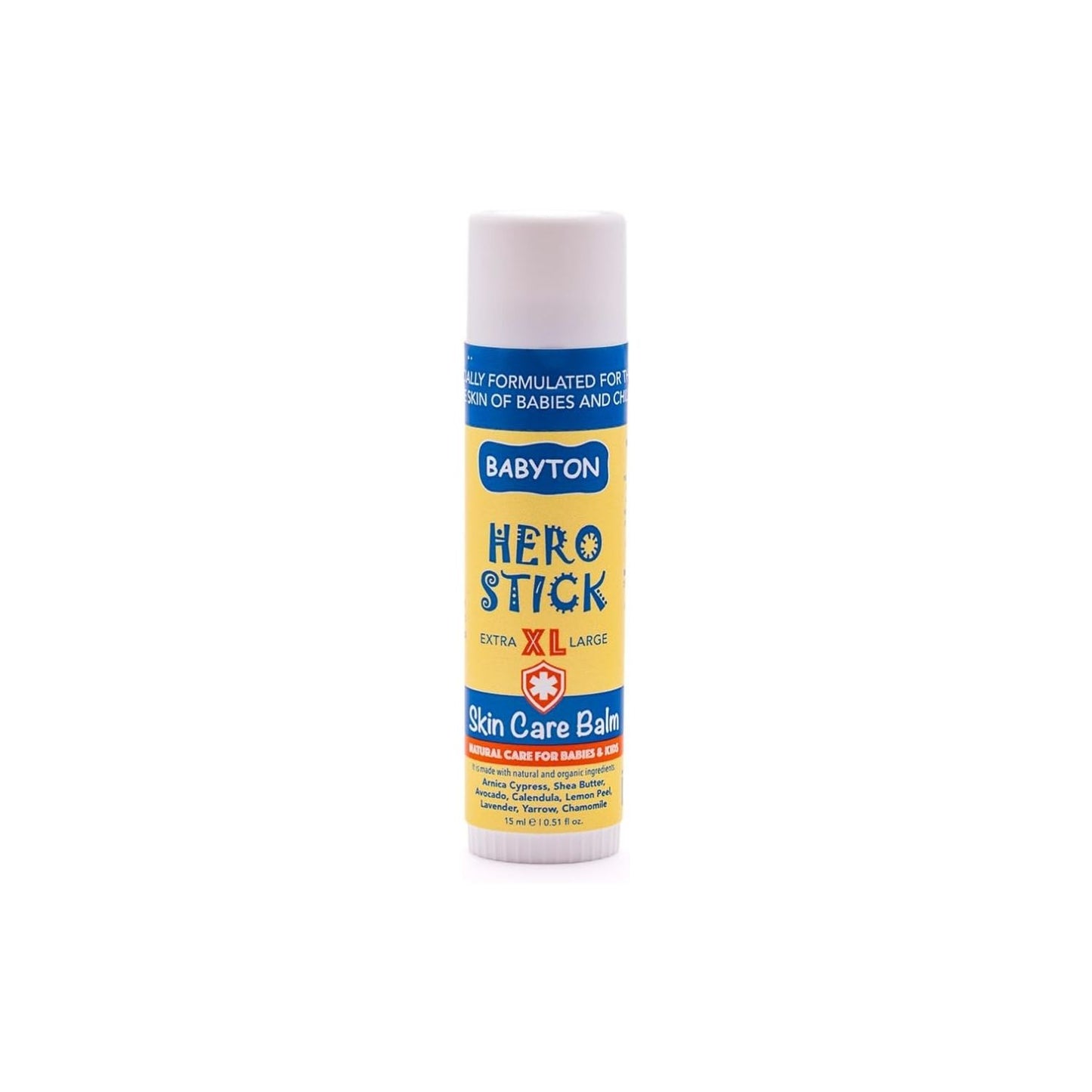 El Hero Stick de Babyton es el bálsamo imprescindible en el botiquín de cualquier familia. Este bálsamo calmante en formato barra ha sido específicamente diseñado para tratar las aventuras diarias de bebés y niños. Gracias a su fórmula 100% natural, libre de alcohol, perfumes y parabenos, es perfecto para aplicar sobre la piel sensible ante picaduras de insectos, chichones o zonas de sequedad extrema como labios agrietados, irritaciones y eccemas leves. Su combinación de aceite de girasol y Vitamina E nutre