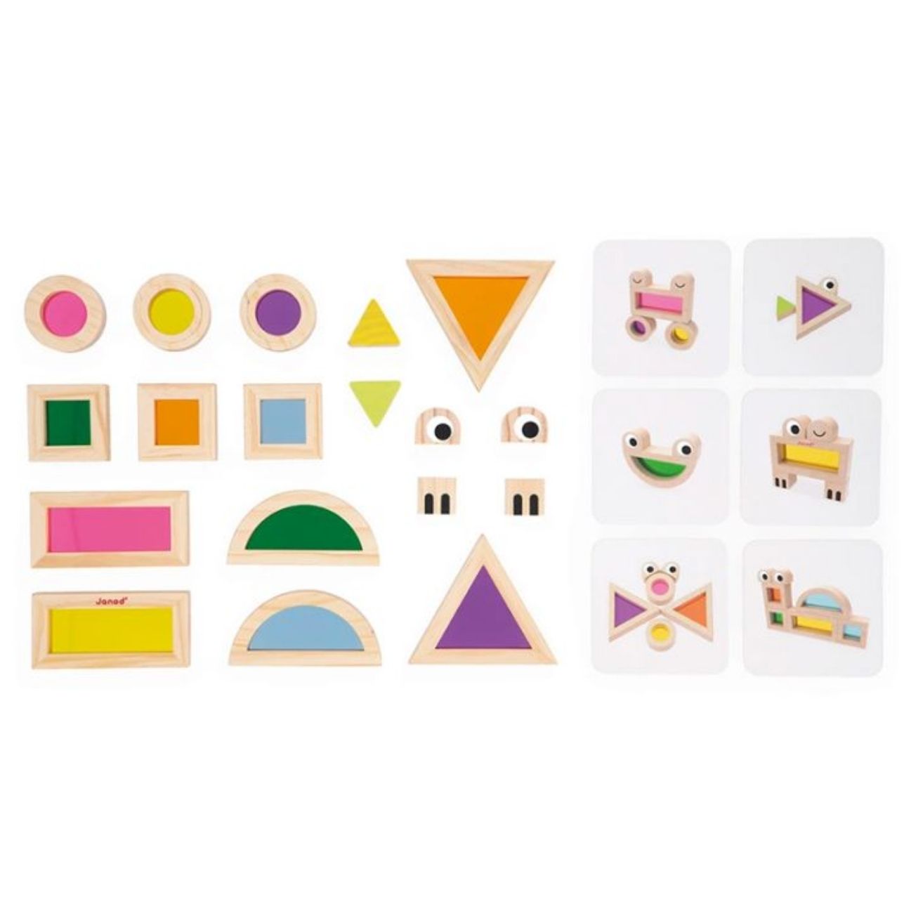 Set Sensorial de Bloques de Madera – Janod

Incluye 18 bloques sensoriales:
▸ 12 bloques con ventanas translúcidas de colores
▸ 6 bloques con rasgos faciales y partes del cuerpo

6 tarjetas con ideas para construir estructuras y personajes

Perfectos para actividades de luz y exploración sensorial

Fomentan la creatividad, el razonamiento lógico y la coordinación

Compatible con mesas de luz

Material: madera de haya