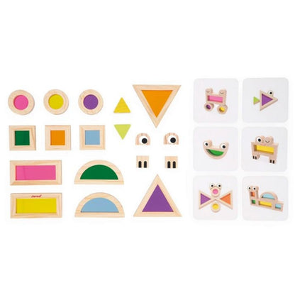 Set Sensorial de Bloques de Madera – Janod

Incluye 18 bloques sensoriales:
▸ 12 bloques con ventanas translúcidas de colores
▸ 6 bloques con rasgos faciales y partes del cuerpo

6 tarjetas con ideas para construir estructuras y personajes

Perfectos para actividades de luz y exploración sensorial

Fomentan la creatividad, el razonamiento lógico y la coordinación

Compatible con mesas de luz

Material: madera de haya