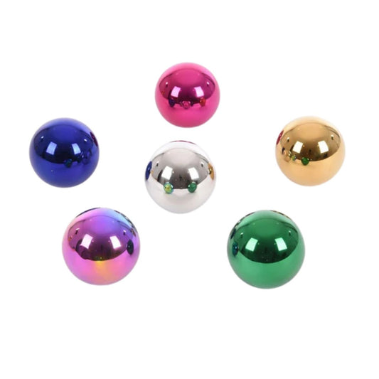Set de Bolas Sensoriales Misteriosas Reflectantes – Juego de exploración multisensorial 🌈🔮
Edad recomendada: Apto para todas las edades
Dimensiones: Cada bola mide 6 cm de diámetro
Incluye: 6 bolas de acero inoxidable de colores
