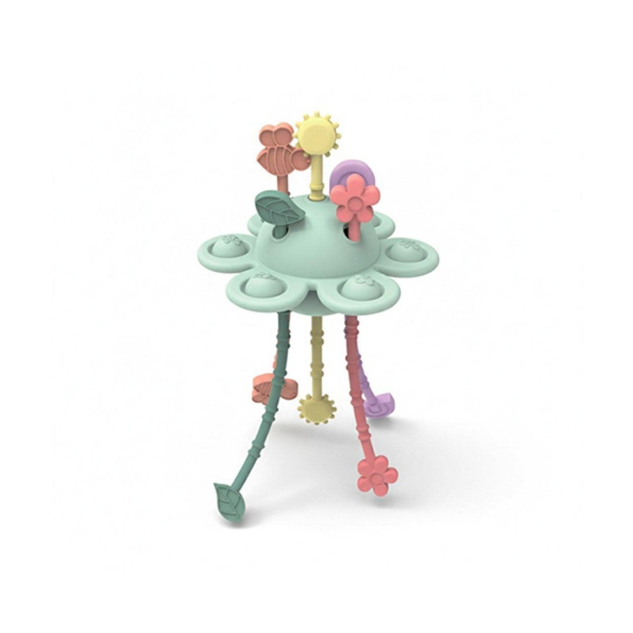 Bola Sensorial de Silicona Garden Green– Diversión&nbsp; sensorial

Edad recomendada: +10 meses

Hecha de silicona de grado alimenticio, ideal como mordedor seguro 🦷

Libre de BPA y ftalatos 🚫

5 tiras de colores que crujen y suenan al estirarlas