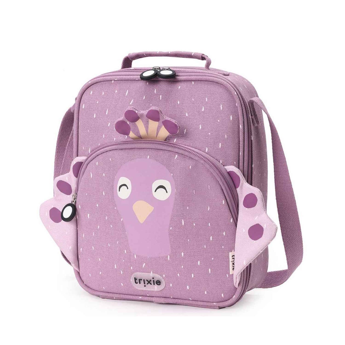 Consigue la bolsa almuerzo térmica Mrs. Peacock personalizable de Trixie en www.manodesantaoficial.es. Bolsa térmica infantil ideal para mantener la comida fresca en el colegio y excursiones. ¡Personalízala con su nombre!