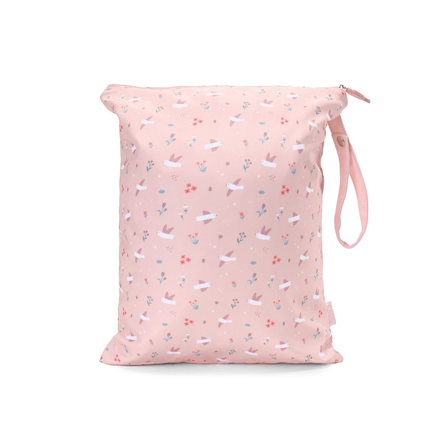 Bolsa Impermeable Blossom Birds de Tutete. Esta bolsa impermeable infantil es el accesorio perfecto para llevar la muda de recambio, la ropa sucia o los trajes de baño mojados de forma higiénica y cómoda.