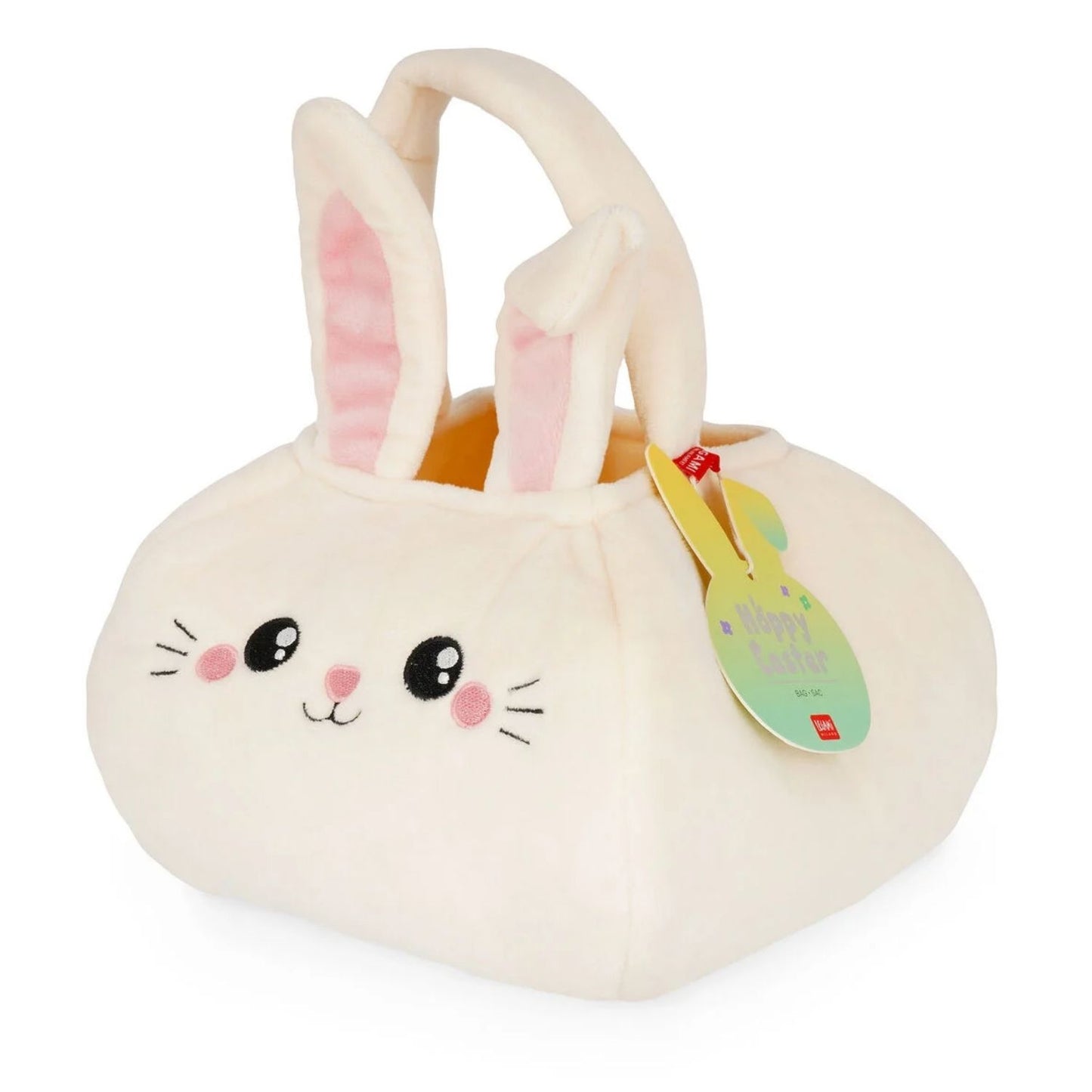 Consigue la Bolsa para Buscar Huevos de Pascua Bunny de Legami. Diseño de conejo suave y elástico, ideal para que los niños recolecten sus dulces. ¡Haz tu Pascua más divertida!