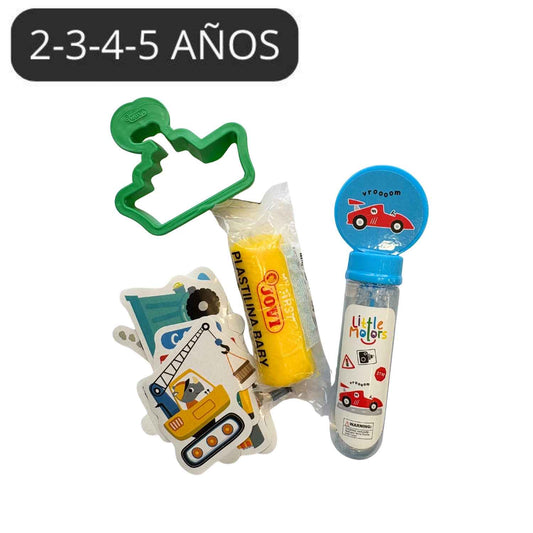 Bolsita de Cumple Little Motors 🏎️ ¡Diversión sobre ruedas!

🚗 Kit Completo: Incluye un pompero temático, una barra de plastilina Baby de alta calidad, un cortador de plastilina seguro y 5 pegatinas reposicionables de vehículos. Se entrega embolsado y con pegatina de edad y nombre del cumpleañer@
