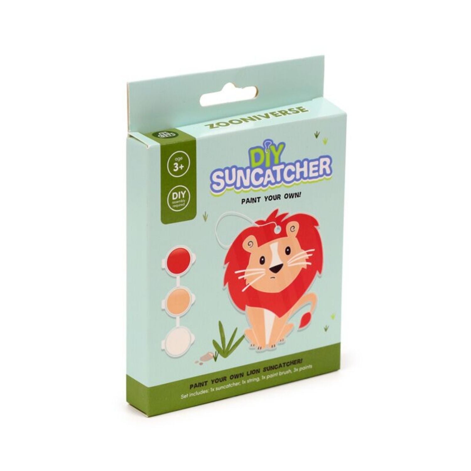 Bolsita de cumple con Manualidad atrapasol LEÓN + tubo extensible El detalle perfecto, original y educativo para tus invitados.