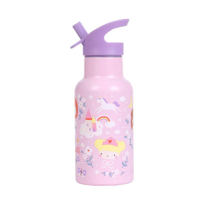 Comprar botella térmica infantil de acero inoxidable 350 ml PRINCESAS de A Little Lovely Company. Cantimplora con pajita libre de BPA que mantiene el agua fría 8 horas, ideal para el colegio y la guardería.