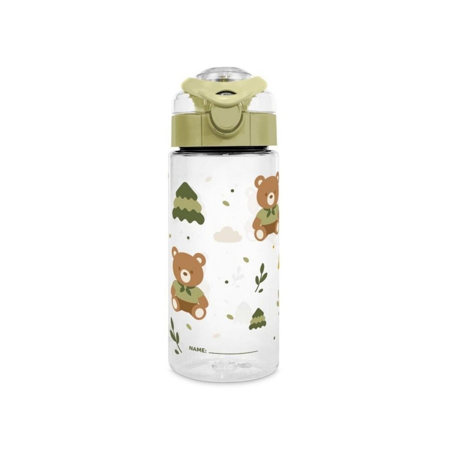 Botella de tritán Junior Explorer Miniland (500 ml). Ligera, resistente y libre de BPA. Con boquilla antiderrames, tapa de botón y zona para el nombre. ¡Ideal para peques activos!