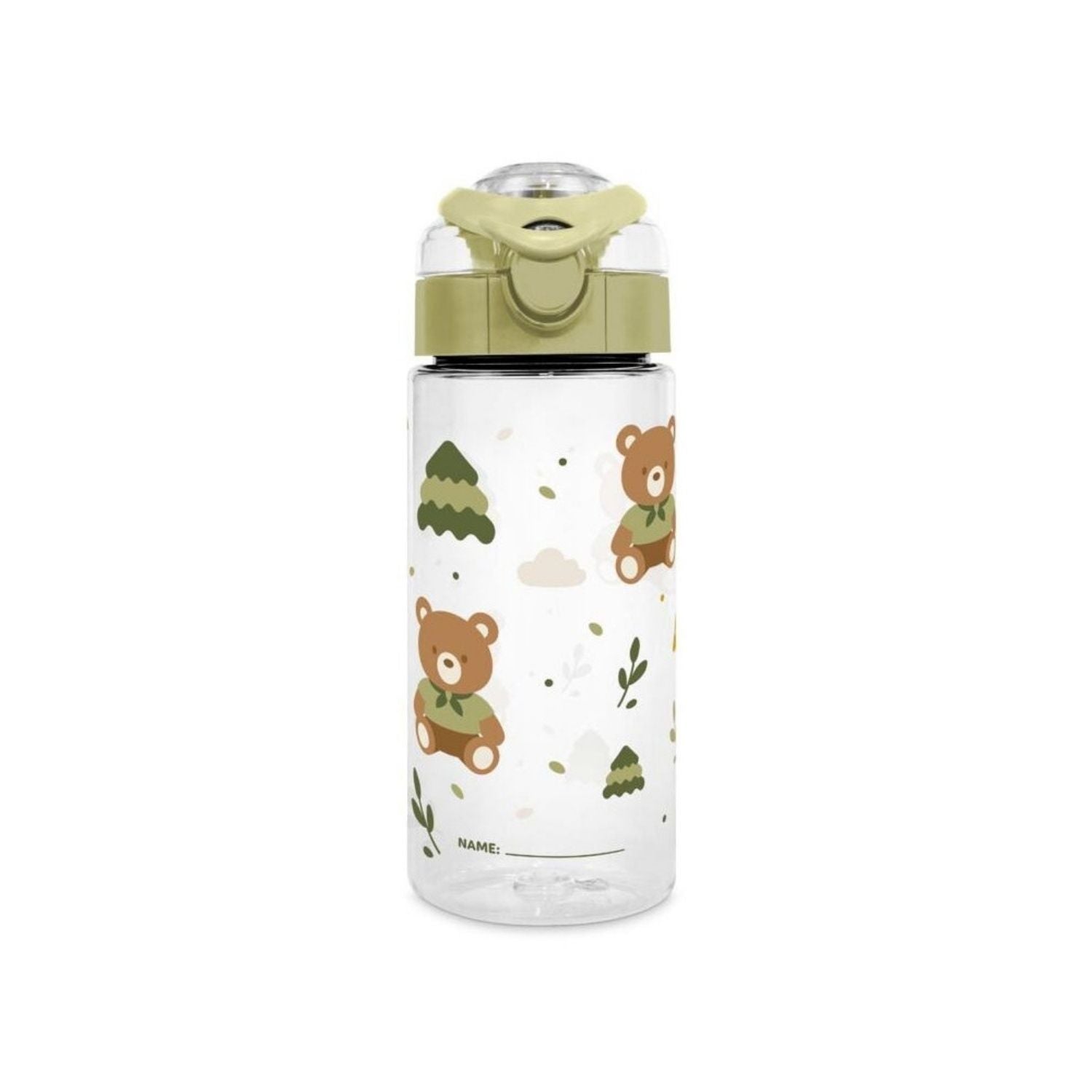 Botella de tritán Junior Explorer Miniland (500 ml). Ligera, resistente y libre de BPA. Con boquilla antiderrames, tapa de botón y zona para el nombre. ¡Ideal para peques activos!