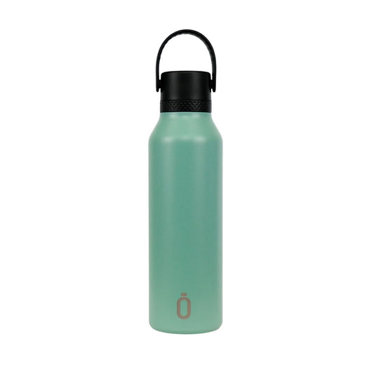 La Runbott Mii EUCALIPTO&nbsp;no es solo una botella, ¡es la aliada perfecta para acompañar cada aventura de tus peques! Ya sea en el cole, una excursión o un día en el parque, esta botella térmica de 600 ml combina funcionalidad, diseño y seguridad en un solo producto.

Gracias a su tecnología de aislamiento al vacío, mantiene las bebidas frías hasta 24 horas y calientes hasta 12, sin condensación exterior. ¿Lo mejor? Su innovador sistema EverTaste® con recubrimiento cerámico interior evita sabores metálic