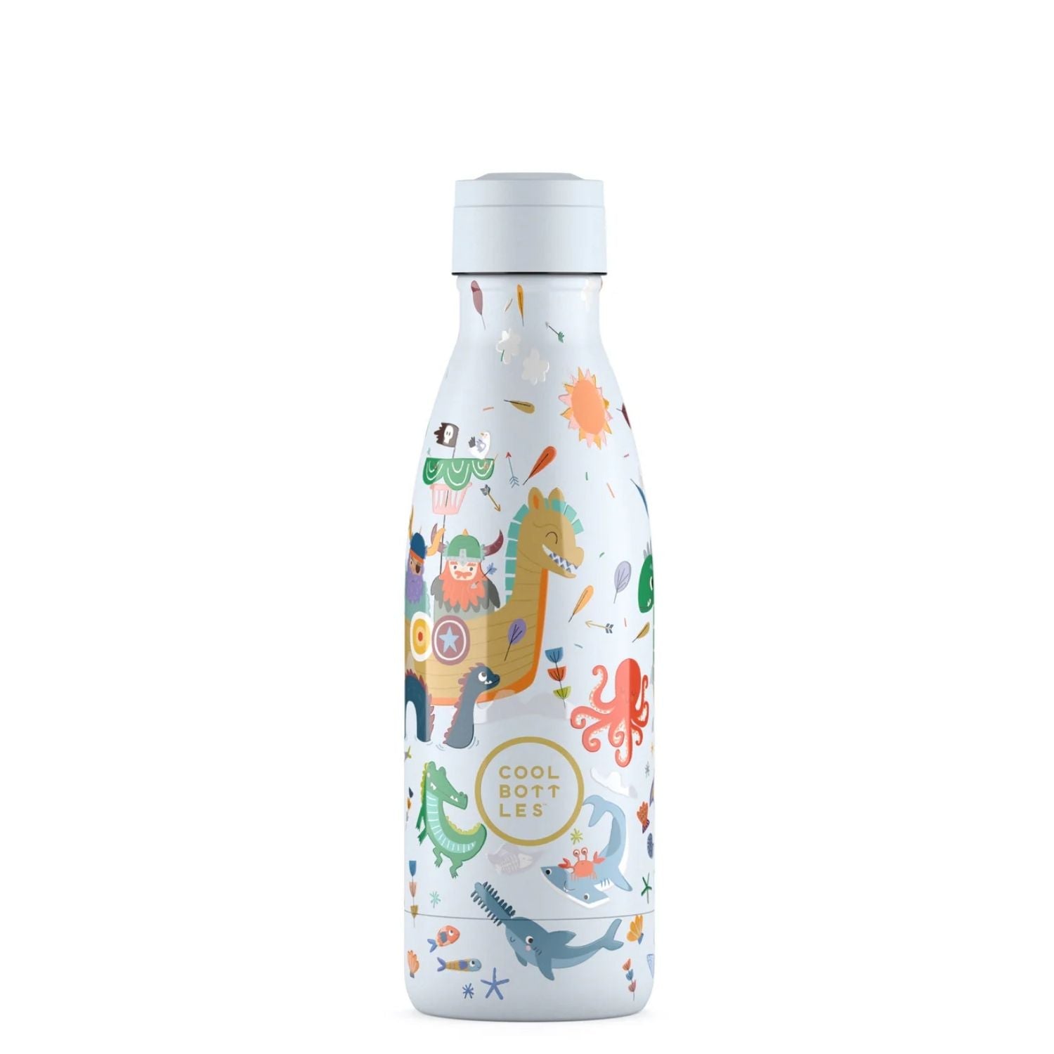 The Bottles Kids 350ml Brave Vikings: Hidratación mágica y resistente

👑 Diseño en Relieve: Tacto 3D con ilustraciones de valientes niños vikingos y sus compañeros animales para una experiencia sensorial única.

🔥 Triple Cool™ Technology: Mantiene el agua fría hasta 36 horas y las bebidas calientes durante 18 horas.

🛡️ Máxima Seguridad: Acero inoxidable 18/8 de grado alimenticio, libre de BPA, ftalatos y toxinas.