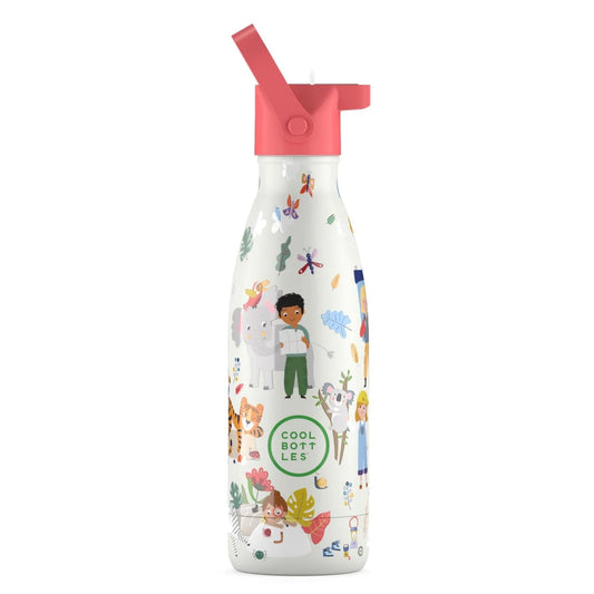 The Bottles Kids 350ml Curious Explorers: Hidratación mágica y resistente

👑 Diseño en Relieve: Tacto 3D con ilustraciones de divertidos niños curiosos y sus compañeros animales para una experiencia sensorial única.

🔥 Triple Cool™ Technology: Mantiene el agua fría hasta 36 horas y las bebidas calientes durante 18 horas.

🛡️ Máxima Seguridad: Acero inoxidable 18/8 de grado alimenticio, libre de BPA, ftalatos y toxinas.