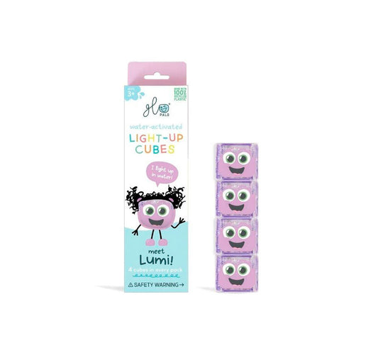 CUBOS LUMINOSOS QUE SE ILUMINAN EN EL AGUA GLO PALS COLEECION DE CUBOS MORADOS LUMI