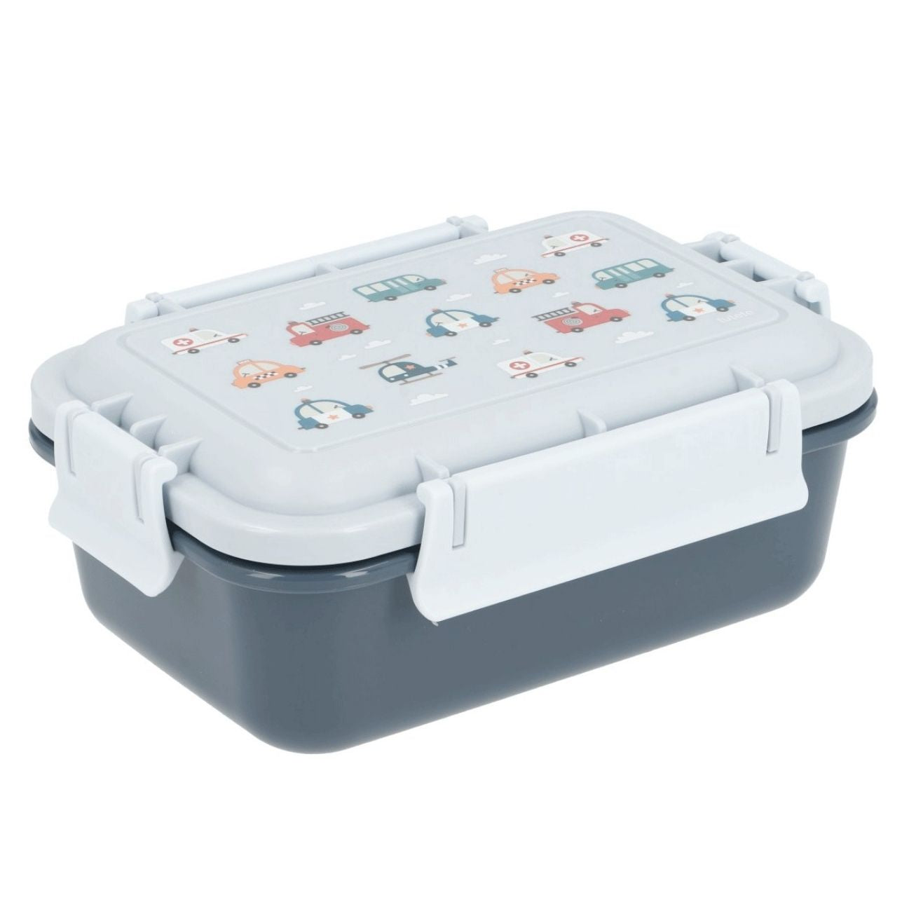 El Caja Almuerzo Bento los City cars es la mejor elección para llevar tu almuerzo al cole! Una práctica y moderna fiambrera bento con una cajita interior separadora y un tenedor incluido.

¡Una buena manera de llevar la fruta también! ¡Disfruta de tu almuerzo con el Caja Almuerzo Bento City cars!