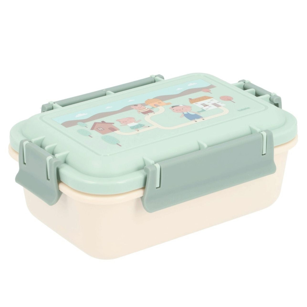 aja Almuerzo Bento los tres cerditos es la mejor elección para llevar tu almuerzo al cole! Una práctica y moderna fiambrera bento con una cajita interior separadora y un tenedor incluido.

¡Una buena manera de llevar la fruta también! ¡Disfruta de tu almuerzo con el Caja Almuerzo Bento Los tres cerditos!
