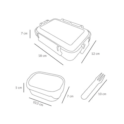 ¡El Caja Almuerzo Bento Magical Forest es la mejor elección para llevar tu almuerzo al cole! Una práctica y moderna fiambrera bento con una cajita interior separadora y un tenedor incluido.

¡Una buena manera de llevar la fruta también! ¡Disfruta de tu almuerzo con el Caja Almuerzo Bento Magical Forest!