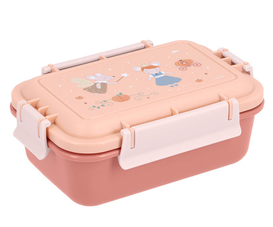   La Caja de Almuerzo Bento Mouse Fairies (Cenicienta) de Tutete es la solución perfecta para organizar el menú diario de los más pequeños. Gracias a su capacidad de 500ml y su cajita interior extraíble, podrás separar los alimentos de forma cómoda, manteniendo la comida fresca y apetitosa. Además, puedes añadir una pegatina vinílica personalizada para identificarla en el cole. 