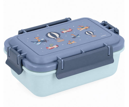  La Caja de Almuerzo Bento Planes (Aviones) de Tutete es la solución perfecta para organizar el menú diario de los más pequeños. Gracias a su capacidad de 500ml y su cajita interior extraíble, podrás separar los alimentos de forma cómoda, manteniendo la comida fresca y apetitosa. Además, puedes añadir una pegatina vinílica personalizada para identificarla en el cole. 