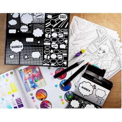 Caja Creativa Manga Girl – SYCOMORE 🎨
Edad recomendada: A partir de 10 años
Dimensiones: 26 x 22 x 4 cm
Incluye:
✔ 10 hojas de papel layout impresas
✔ 10 hojas de maquetación
✔ 8 rotuladores de colores
✔ 1 folleto de instrucciones
✔ Caja de cartón rígido con cierre de velcro