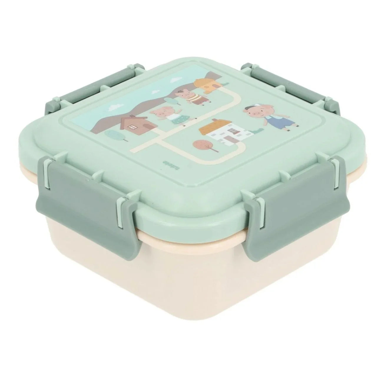 La Caja Almuerzo infantil Grande Los tres cerditos es perfecta para ti! Esta caja cuenta con una sorprendente ilustración del clásico cuento con dibujos muy molones en la tapa y tiene capacidad suficiente para snacks, frutas o tentempiés saludables.


Además, se cierra con facilidad gracias a sus cuatro puntos de presión, lo que la hace hermética y fácil de abrir para los niños