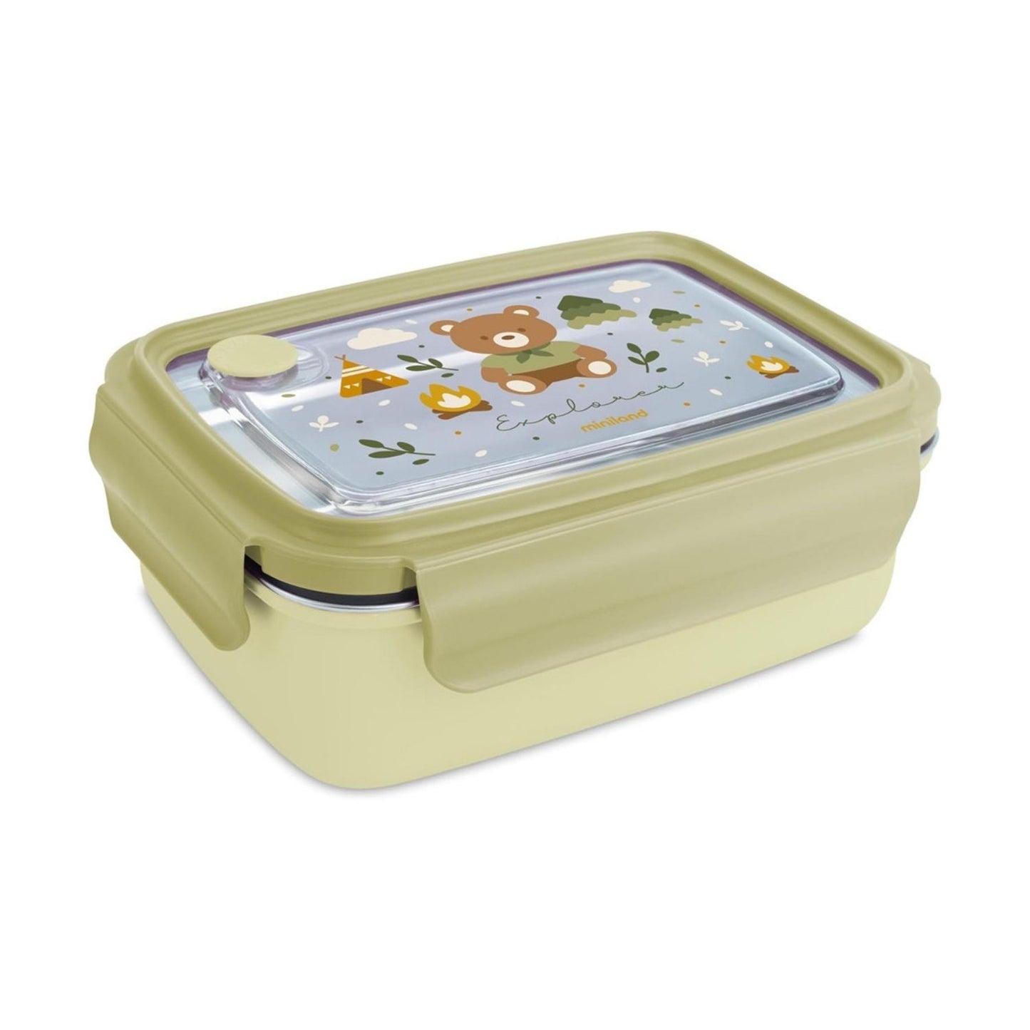 Caja de almuerzo de acero inoxidable explorer. Higiénica, ultrarresistente y libre de plásticos/BPA. ¡La fiambrera de mariposas perfecta para el cole!