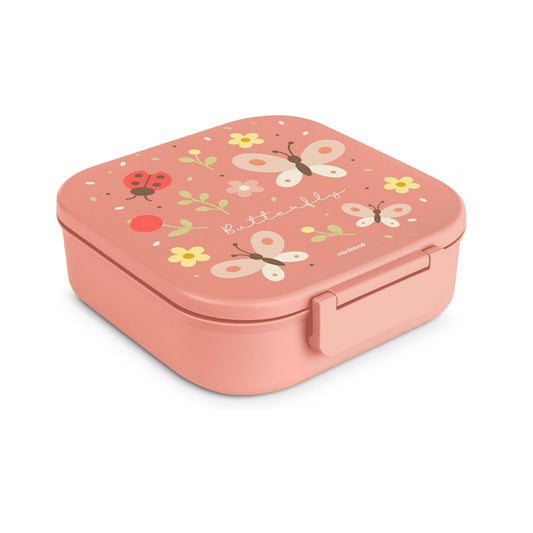 Caja de almuerzo grande 4 compartimentos herméticos Butterfly Minilaand