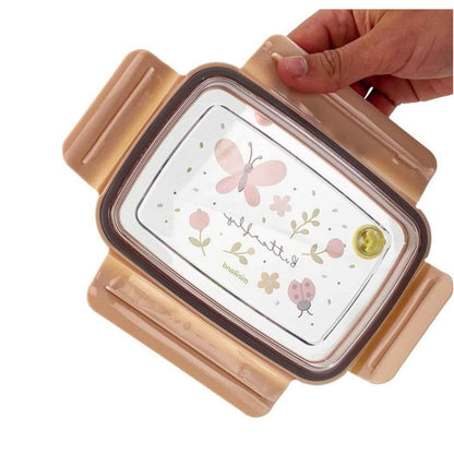 Caja de almuerzo de acero inoxidable Butterfly. Higiénica, ultrarresistente y libre de plásticos/BPA. ¡La fiambrera de mariposas perfecta para el cole!