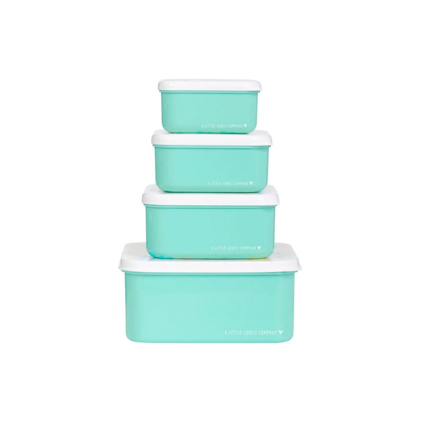  set de 4 cajitas de almuerzo apilables con divertido diseño de jungke es el aliado perfecto para la merienda o el tentempié escolar. Al contar con cuatro dimensiones distintas, te permite llevar por separado alimentos variados sin mezclar sabores ni texturas. 