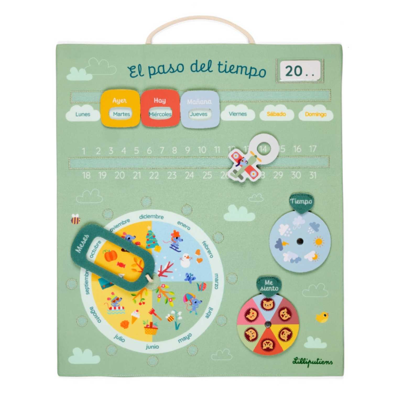 Meta descripción: 📅 ¡Aprende el paso del tiempo con el calendario de tela de Mano de Santa! 🌦️ Un juego educativo para descubrir fechas, estaciones y emociones en www.manodesantaoficial.es. ✨