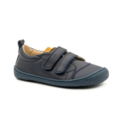 CALZADO RESPETUOSO INFANTIL AZUL MARINO FLEXI NENS Horma anatómica, plantilla extraíble, suela fina, flexible y plana de 4 mm, Sistema de regulación de cierre de doble velcro y suela de goma antideslizante en color MARIANO.