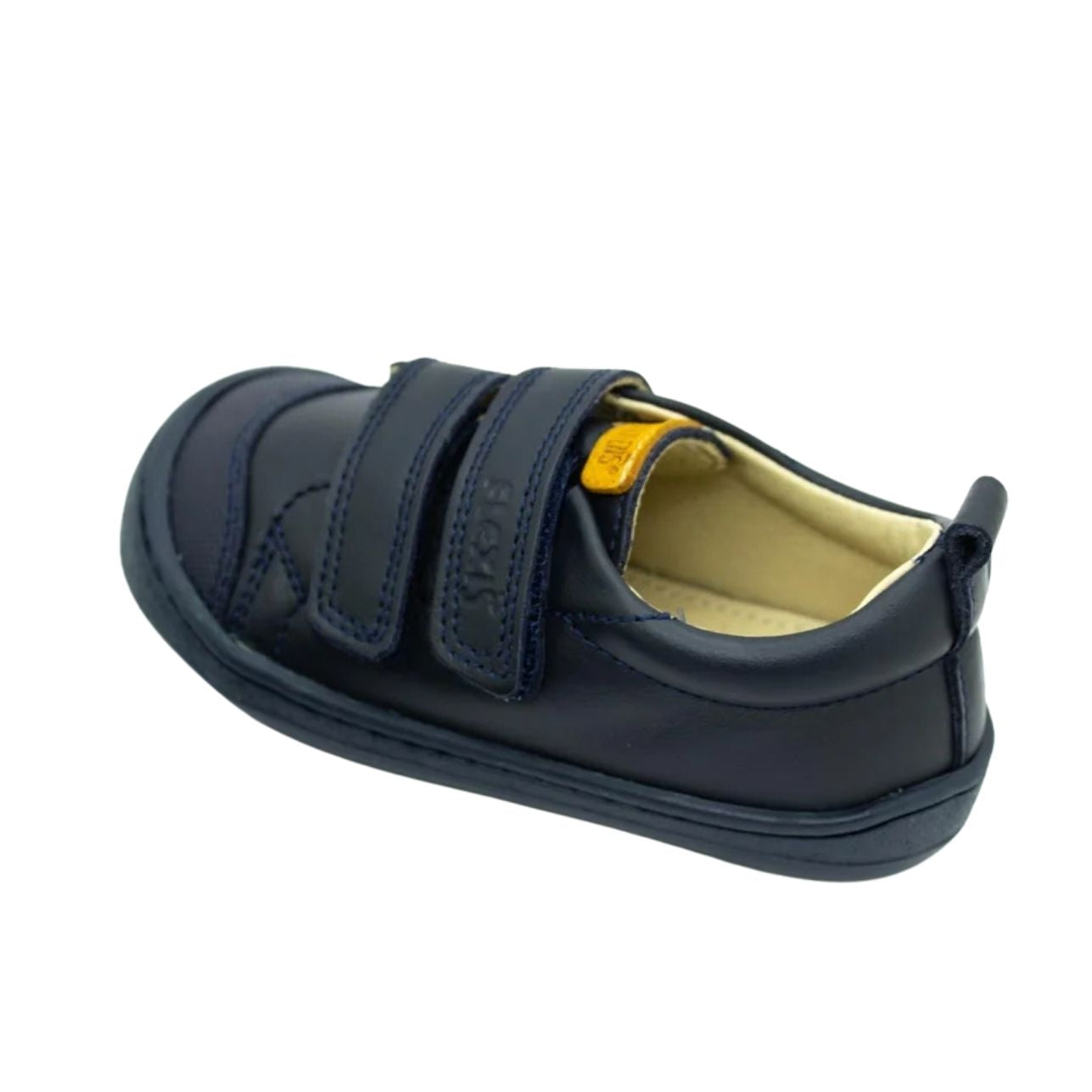 CALZADO RESPETUOSO INFANTIL AZUL MARINO FLEXI NENS Horma anatómica, plantilla extraíble, suela fina, flexible y plana de 4 mm, Sistema de regulación de cierre de doble velcro y suela de goma antideslizante en color MARIANO.