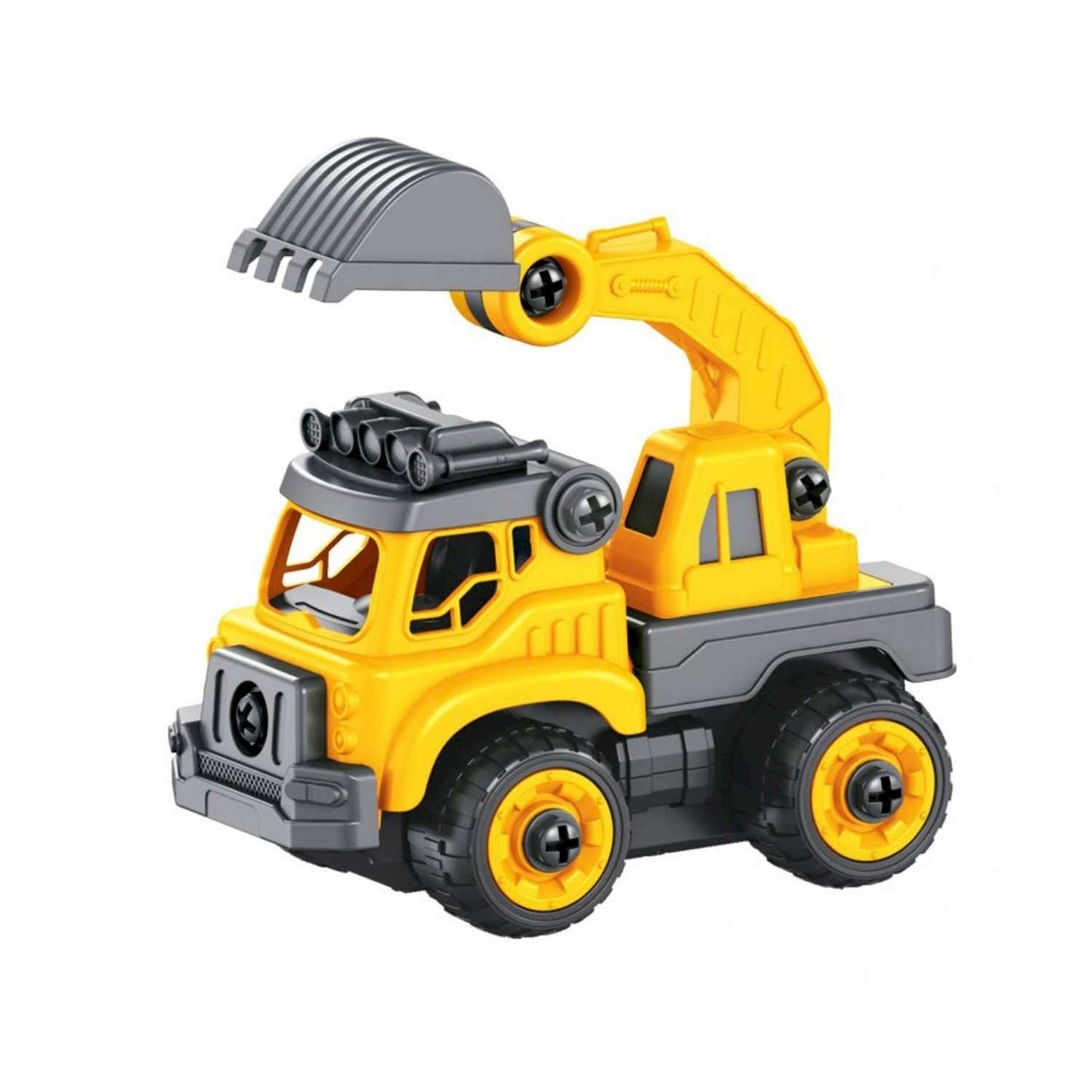  Camión de Construcción Teledirigido Buki (2 en 1)

El&nbsp;Camión de Construcción Buki es un kit de montaje que se convierte en un juguete teledirigido. Usa el destornillador incluido para construir dos modelos y, después, ¡transfórmalo en el mando a distancia! 