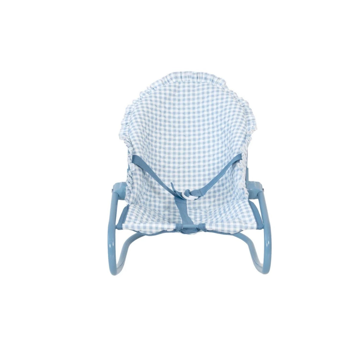 Hamaca plegable para muñecas de hasta 45 cm. Estructura 100% metal, ligera, desenfundable y con elegante diseño festoneado. ¡El rincón de relax para sus muñecos!