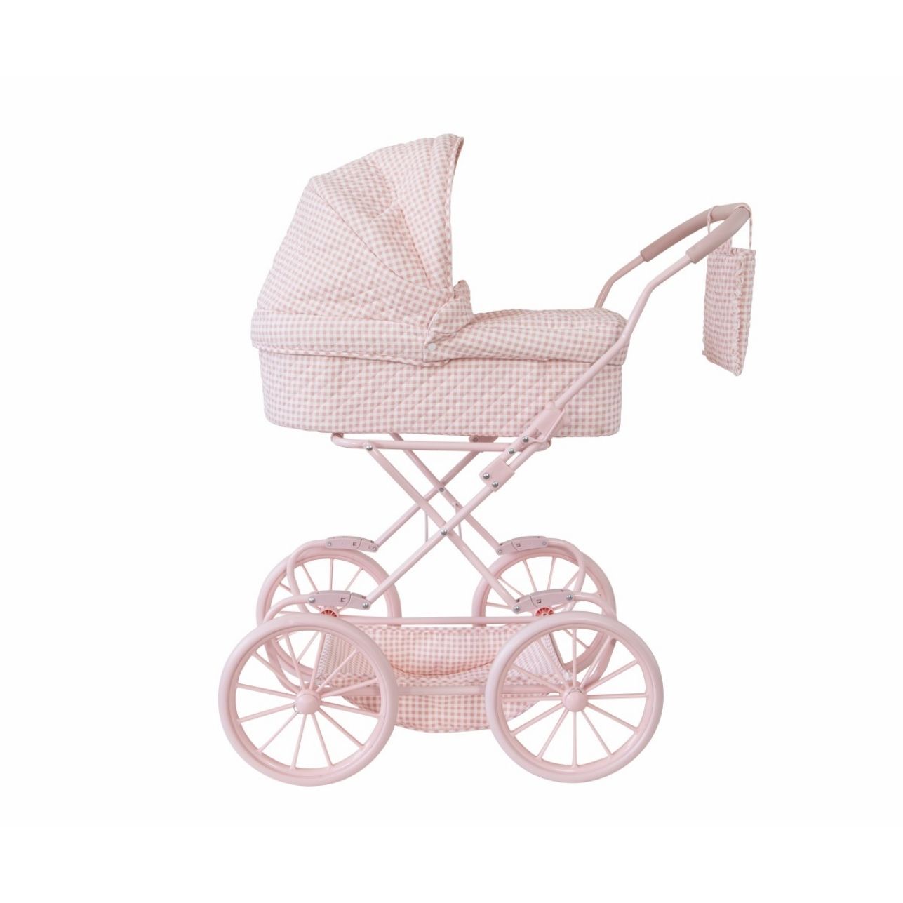  Carrito para Muñecas Vintage Vichy – Monnëka 🧺

Edad recomendada: A partir de 3 años
Dimensiones: 77 x 42 x 90 cm
Capazo: 52 x 23,5 cm
Altura del manillar: 80 cm
Incluye: 1 carrito con capazo plegable