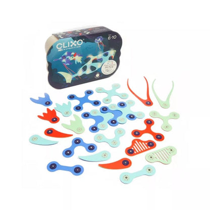 Clixo  Pack 24 piezas Ocean Creatures figura y caja