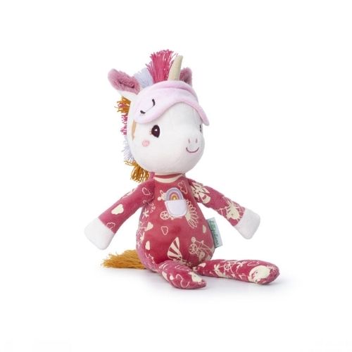 ¡Dale a tu pequeño los sueños más mágicos junto a Lena, el amiguito que brilla la noche! Este adorable peluche de apego con forma de unicornio no solo es extra suave, sino que su pijama luminiscente transforma la hora de dormir en un espectáculo encantador. ¡Buenas noches y dulces sueños garantizados!