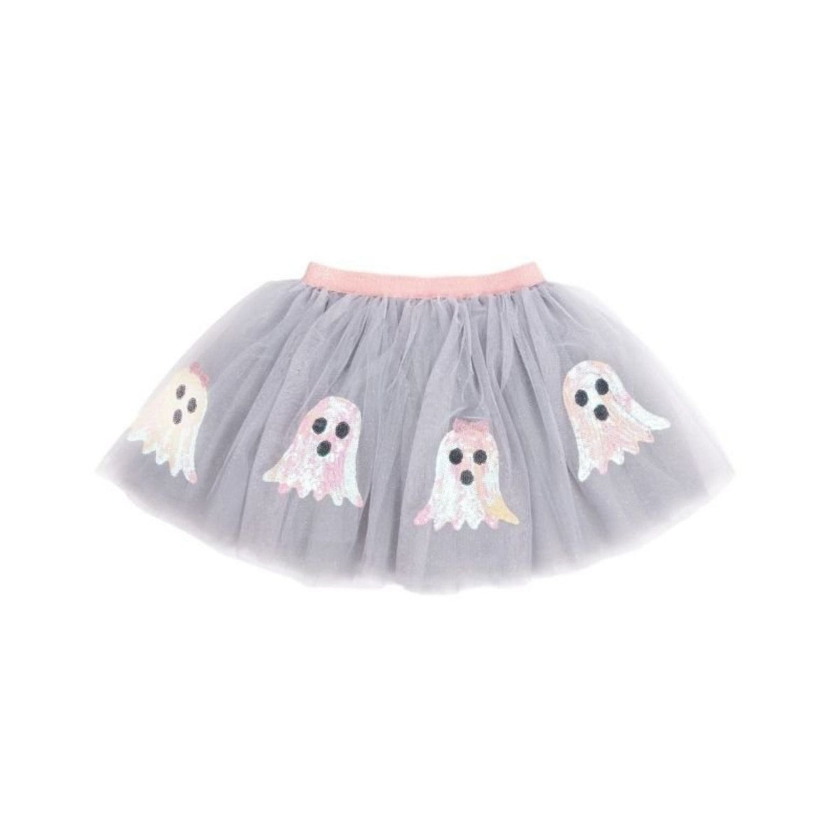 Compra la falda tutú infantil Glam Ghost de Great Pretenders. Falda de tul con fantasmas de lentejuelas y cintura elástica para Halloween y disfraces.