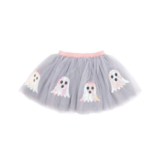 Compra la falda tutú infantil Glam Ghost de Great Pretenders. Falda de tul con fantasmas de lentejuelas y cintura elástica para Halloween y disfraces.
