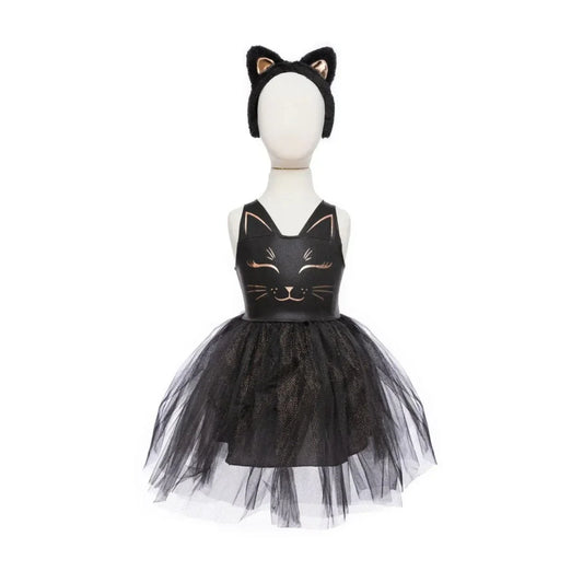 Disfraz Vestido Gato Glam ✨🐱

Edad recomendada: A partir de 4 años&nbsp; (TALLA 5-6 años, pero sirve desde 4 a 6 años)
Incluye: 1 vestido + 1 diadema con orejas de gato
Materiales: Tejidos suaves con detalles termosellados
Cuidados: Lavado a máquina en ciclo suave con agua fría. No usar blanqueador. Secar al aire. Planchar a baja temperatura.