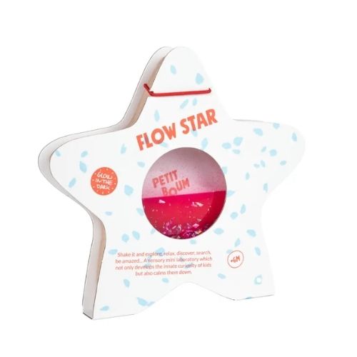 Estrella Sensorial FLOW STAR Nébula Pink Star! Esta estrella sensorial en vibrantes tonos rosados está diseñada para despertar la imaginación y fomentar la concentración de los niños a través de un juego visual único